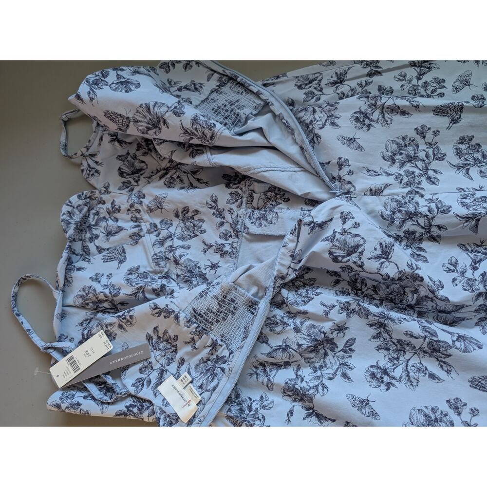 NWT Anthropologie Slim Scalloped Front-Slit Corset Dress Sz Plus 24W Blue #NB463 - Picture 8 of 12